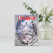 米国の首都とさくらんぼの花、ワシントンDC ポストカード (スタンド正面)