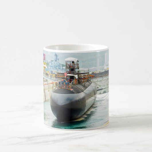 米国の高速攻撃潜水艦 – SSN-705 Mug コーヒーマグカップ (中央)