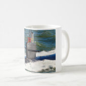 米国の高速攻撃潜水艦 – SSN-750マグカップ コーヒーマグカップ (正面右)