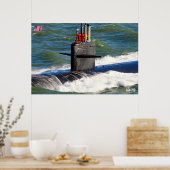 米国の高速攻撃潜水艦 – SSN-750 ポスター (キッチン)