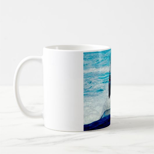 米国の高速攻撃潜水艦 – SSN-770マグカップ コーヒーマグカップ (左)