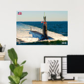 米国の高速攻撃潜水艦 – SSN-780 ポスター (ホームオフィス)