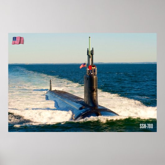米国の高速攻撃潜水艦 – SSN-780 ポスター (正面)