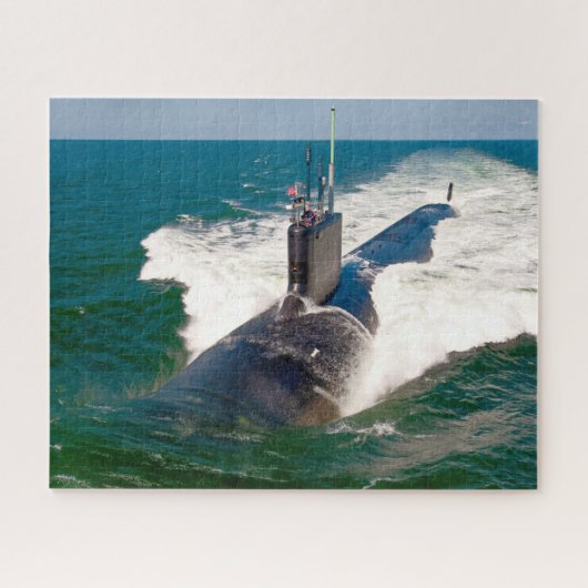 米国の高速攻撃潜水艦 – SSN-781 (16x20インチ) ジグソーパズル (横)