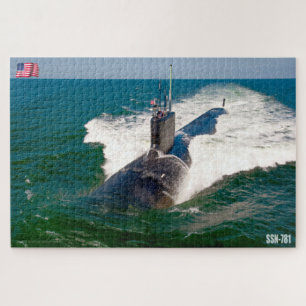 米国の高速攻撃潜水艦 – SSN-781 (20x30インチ) ジグソーパズル