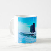米国の高速攻撃潜水艦 – SSN-786 Mug コーヒーマグカップ (正面左)