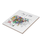 米国の魅力の地図 タイル (側面)