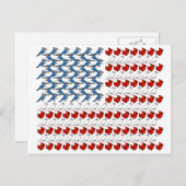 米国の鳥の国旗 ポストカード (正面/裏面)