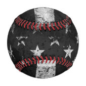米国の黒グランジ白旗 野球ボール (正面)