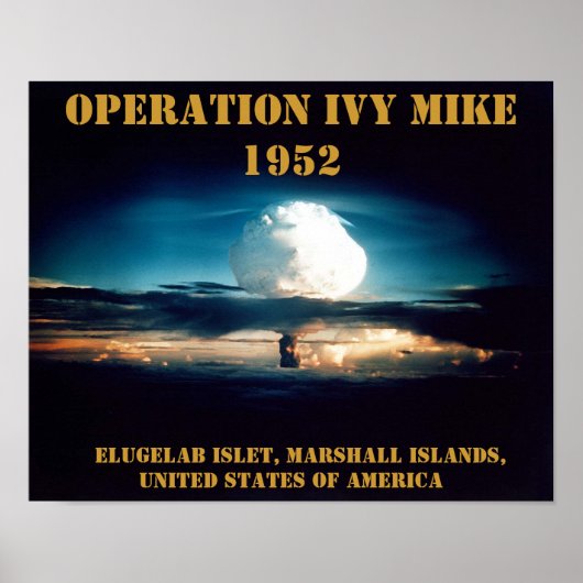 米国の1952年の兵器試験 ポスター (正面)