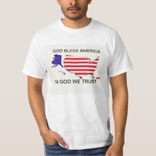 米国の51星FLAG/MAP Tシャツ