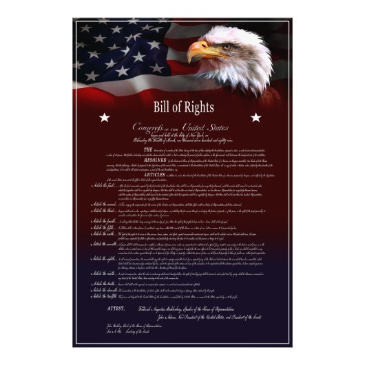 米国のBILL of Rights フォトプリント (正面)