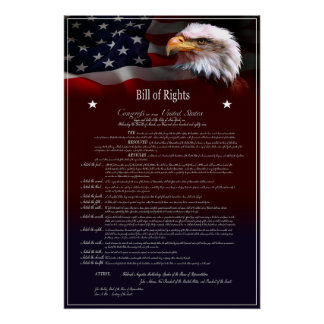 米国のBILL of Rights ポスター