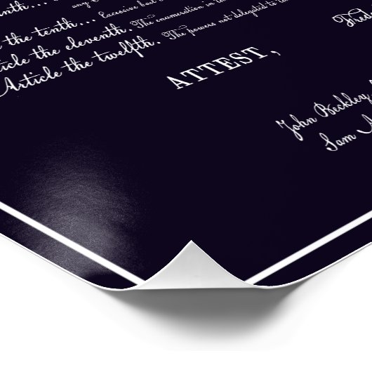 米国のBILL of Rights ポスター (コーナー)