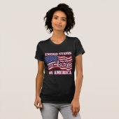 米国のEst 1776米国国旗の遭難 Tシャツ (正面フル)