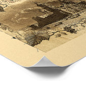 米国のG.コルトンの地図（1850年） ポスター (角)