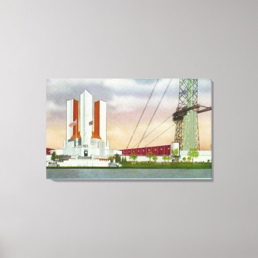 米国のGovt Bldgの外観 キャンバスプリント (正面)