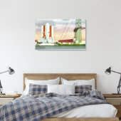 米国のGovt Bldgの外観 キャンバスプリント (インサイチュ (寝室))