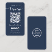 米国のQRコードに接続 |離れレビュースクリプト 名刺 (正面/裏面)