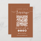 米国のQRコードに接続 |離れレビュースクリプト 招待状 (正面/裏面)