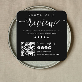 米国のQRコードに接続 |離れAレビューモダン スクエア名刺