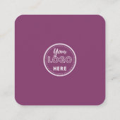 米国のQRコードに接続 |離れAレビューモダン スクエア名刺 (裏面)