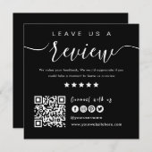 米国のQRコードに接続 |離れAレビューモダン 招待状 (正面/裏面)