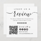 米国のQRコードに接続 |離れAレビューモダン 招待状 (正面/裏面)