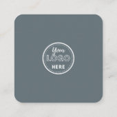 米国のQRコードに接続 |離れA Review Navy スクエア名刺 (裏面)