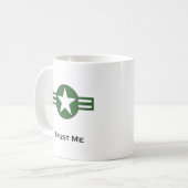 米国のTrust Me Green コーヒーマグカップ (正面左)