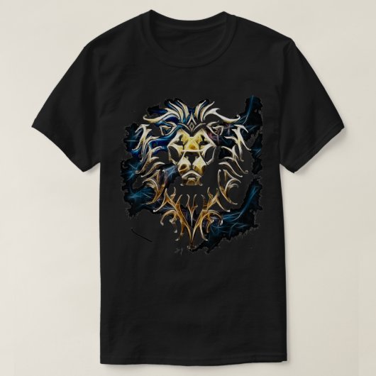 米国のWarcraft +ロゴアライアンス飽和度01黒 Tシャツ (デザイン正面)