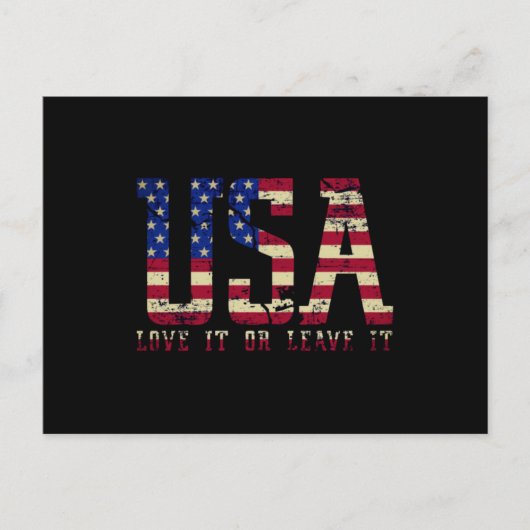米国はそれを愛し離れている ポストカード (正面)
