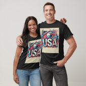 米国はっきりしたデザイン – アメリカ愛国的プライド Tシャツ (ユニセックス)