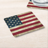 米国はグランジに印を付けます スクエアペーパーコースター (アングル)