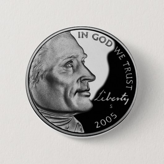 米国はニッケルを被せます 缶バッジ (正面)