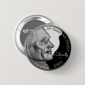 米国はニッケルを被せます 缶バッジ (正面&裏面)