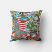 米国はパターンステッカー移動します クッション (裏面)