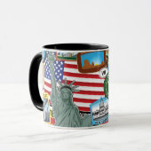米国はパターンステッカー移動します マグカップ (正面左)