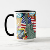 米国はパターンステッカー移動します マグカップ (左)