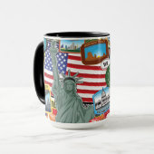 米国はパターンステッカー移動します マグカップ (正面左)