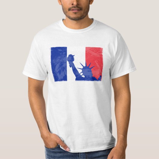 米国はフランスと立ちます Tシャツ (正面)