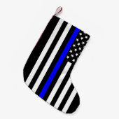 米国はブルーラインを薄くします スモールクリスマスストッキング (正面 (吊り時))