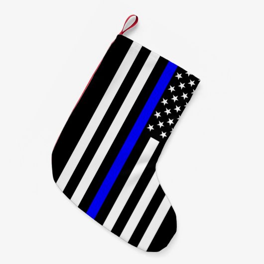 米国はブルーラインを薄くします スモールクリスマスストッキング (正面 (吊り時))