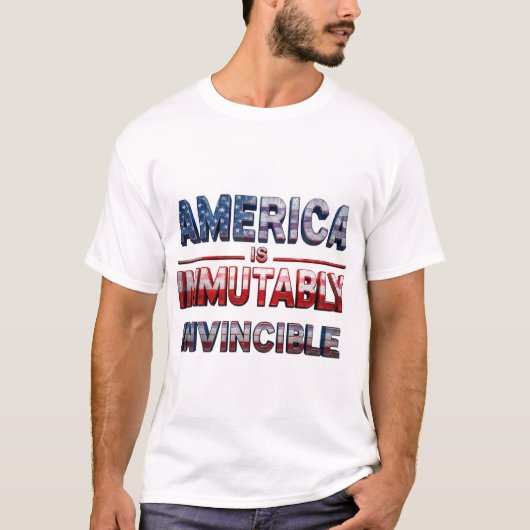 米国は不変に無敵だ Tシャツ (正面)