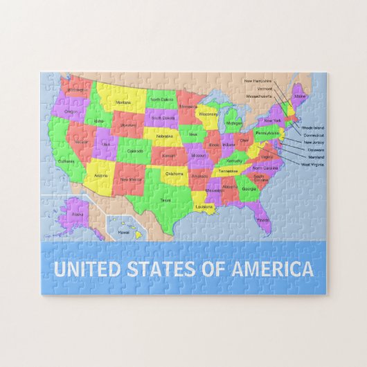米国は写真のパズルの地図を描きます ジグソーパズル (横)