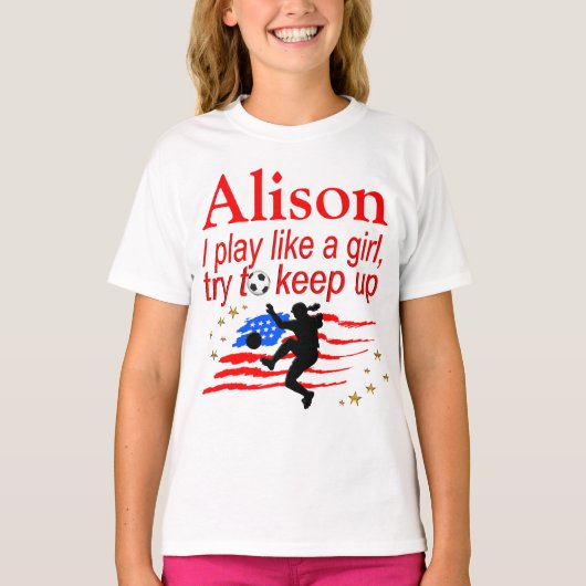 米国は女の遊子のシャツにパーソナライズされた似ている Tシャツ (正面)