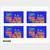 米国は強く一緒に願う – 愛国的なタペストリー 長方形シール (シート)