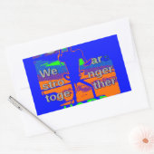 米国は強く一緒に願う – 愛国的なタペストリー 長方形シール (封筒)