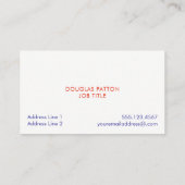 米国は愛国心が強いアメリカの兵士の軍隊に印を付けます 名刺 (裏面)