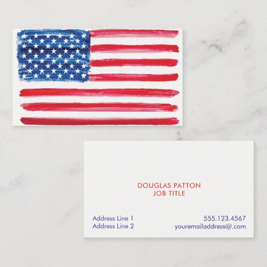 米国は愛国心が強いアメリカの兵士の軍隊に印を付けます 名刺 (正面/裏面)